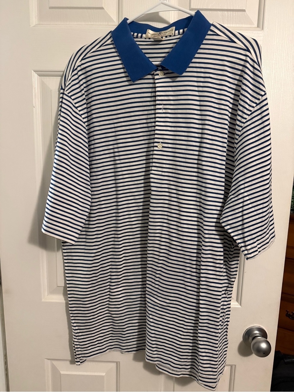 Fairway & Greene men’s XL blue/white stripe polo